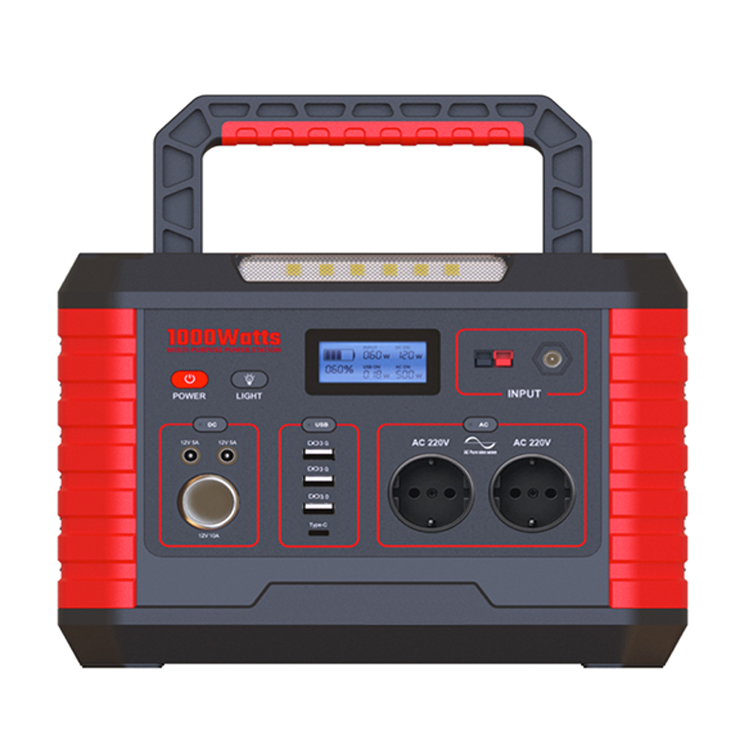 OEM 1000 Watt Portable Power Station TYPE-C Output QC3.0 18W For Fast Charging