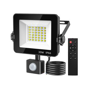China Super Bright PIR LED Motion Sensor Flood Light Black Housing CE ROHS UKCA Certificate on sale