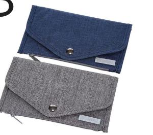 China Premium Nylon Material Credit Card Organizer Wallet With Snap Button wholesale