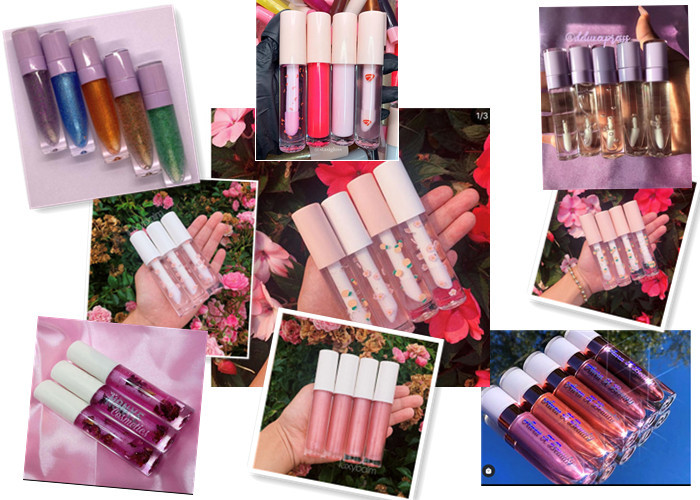 Custom Logo 4ml 6ml Cylindrical Gradient Design Empty Lip Gloss Tubes