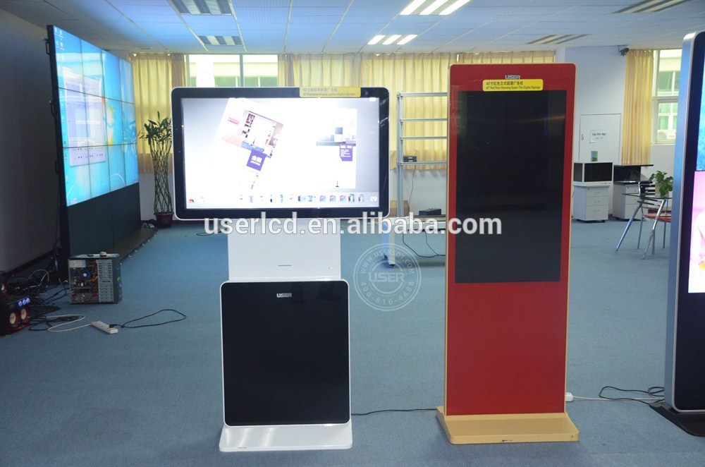 rotate all in one pc touch screen/advertising display/digital totem