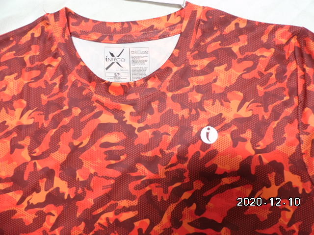 Fast Dry Allover Print 100% Polyester Mens Round Neck T Shirt Red