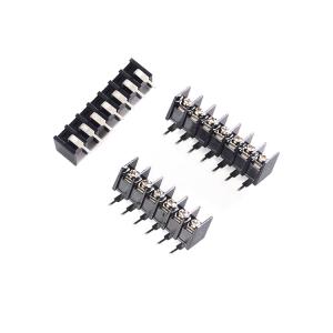 China 7.62mm Pitch Right Angel Barrier Panel Mount Terminal Block Customized Pins on sale