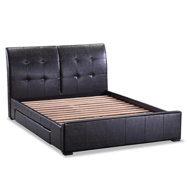 Leather Apartment Ottoman Storage Bed With Drawers Practical