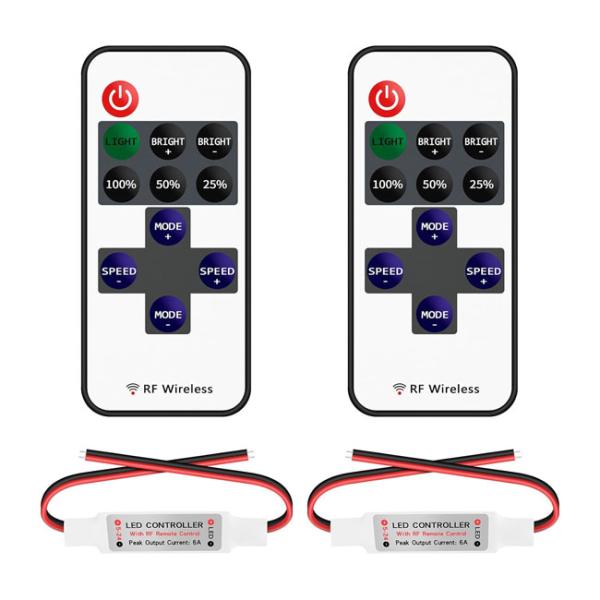 11 Key Single Color Led Controller 5-24v Wireless 433 Rf Brightness Dimmer