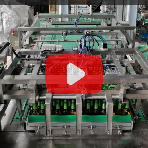 Automatic Packaging Food Empty Iron Lid Glass Bottles Palletizer Filled Tin Cans Depalletizer Machine