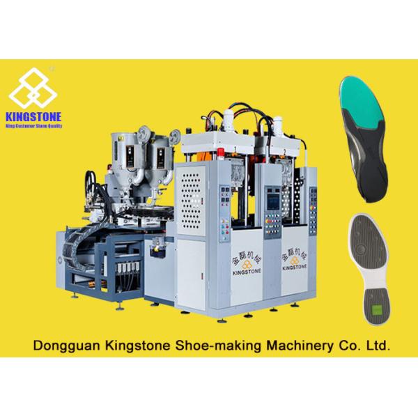 Automatic Vertical Rubber TPU TR PVC Shoe Sole Injection Machine 2 Stations
