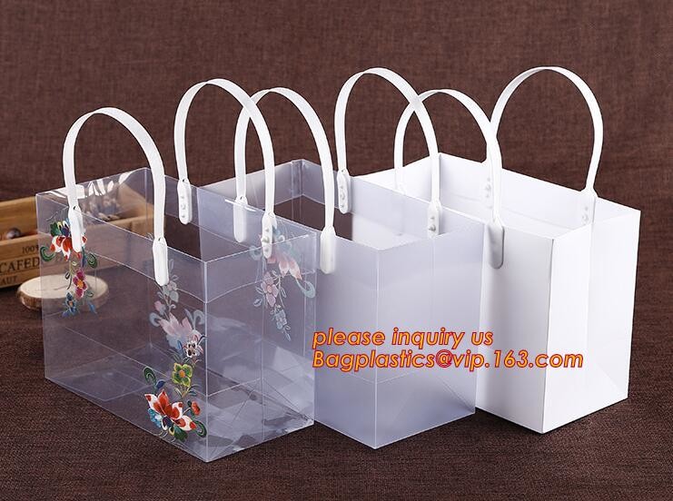 Promotional customized high quality soft loop plastic cloth bag,manufacturer custom soft loop handle polyethylene PE pla