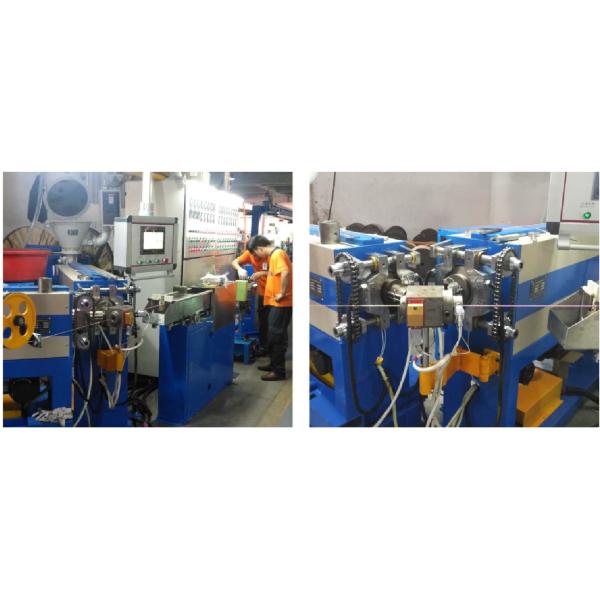 70+40 Jacket Sheath Extrusion Line , Low Noise Wire Making Machine For Power Cord Cable