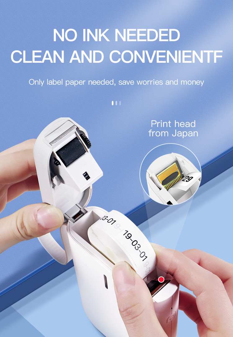 15mm Label Barcode Printer Machine 40mm/s Wireless Portable Label Printer