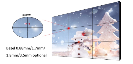 55 Inch 1.8mm Thin Bezel TFT LCD Video Wall Display
