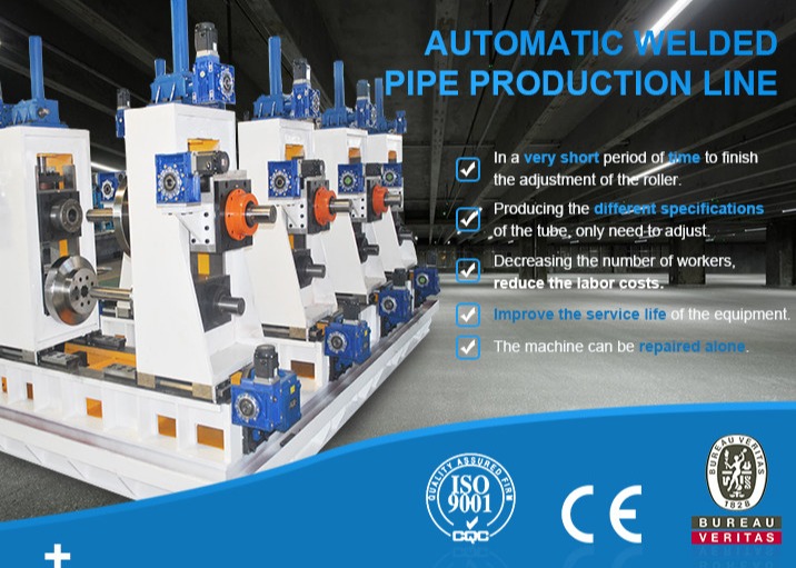 Plc Control Cnc High Precision Produce Pipe Machine Automatic Tube Mill