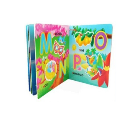 SGS Book Printing Service Full Color Children Boardbook Printing With Round Corners