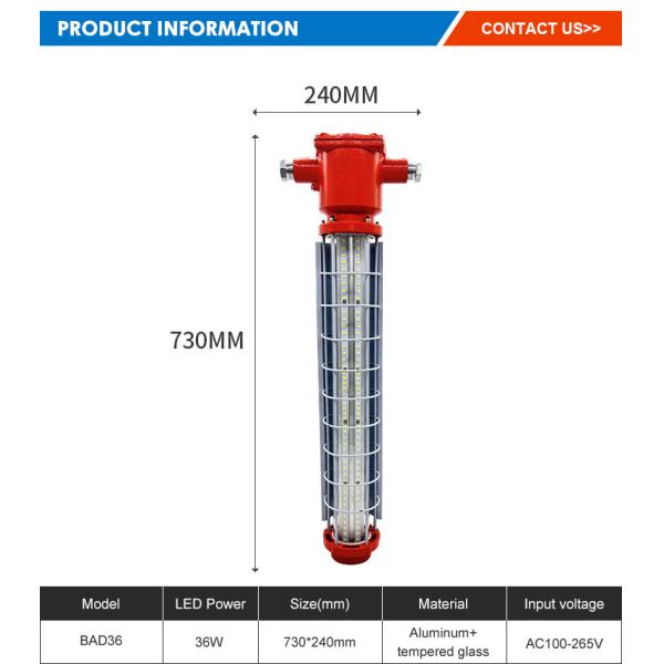 2700K-6500K Corrosion Resistant WF2 IP65 Explosion Proof LED Linear Light for Hazardous Locations