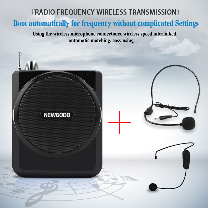 FM Wireless Headset Microphone Voice Amplifier Loudspeaker For Training,Sports Exercise,Coach, Yoga,Sales Presentation