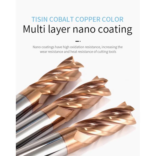 Factory Sales HRC55/60/65 Tungsten Carbide End Mill Cutter 4-Flute CNC Metal Milling TiSiN Coating ODM OEM for Metal Processing