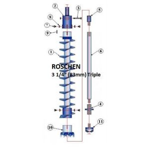 China Triple Key Hollow Stem Auger 3 1/4″ 83mm wholesale