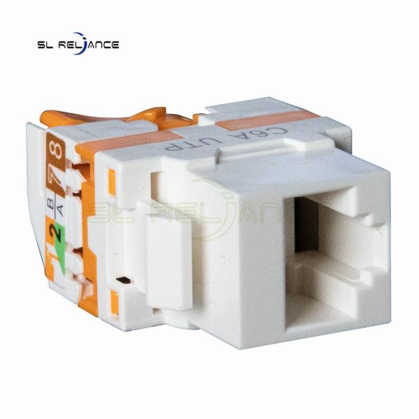 Quality CE ROHS UTP Cat6a Keystone Coupler Rotate Short Rj45 Keystone Connector for sale