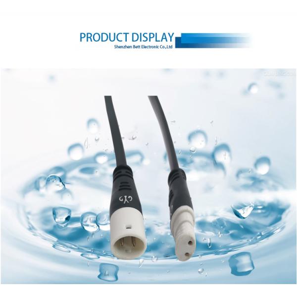 Led Lighting IP67 Waterproof 2 Pin Connector Large Flat Plug And Socket