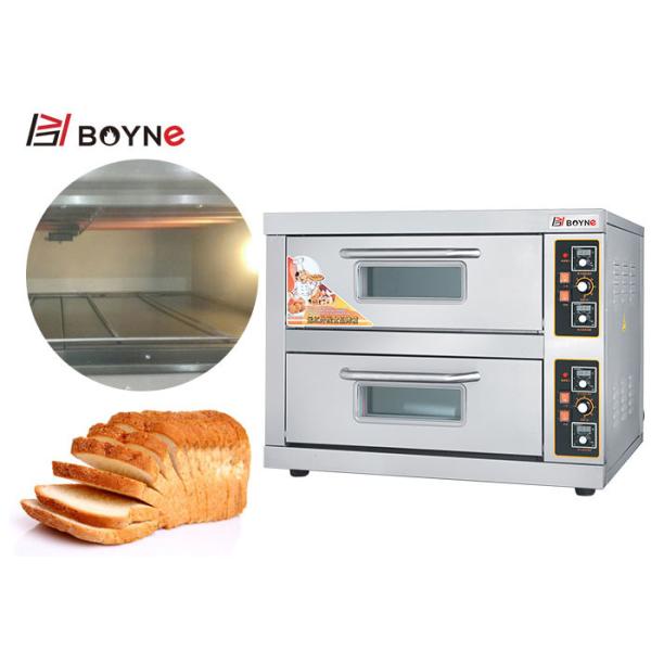Commerial Stainless Steel Bakery Shop Double Deck Two Layer Oven With Viwing Door