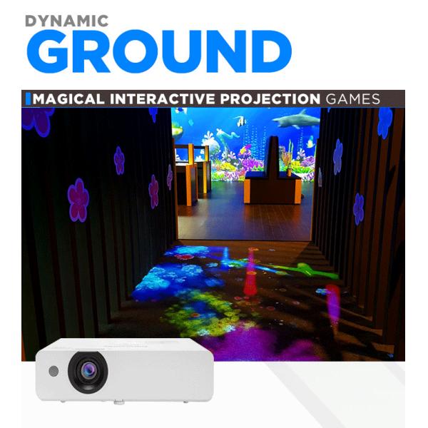Indoor 30 Pcs Interactive Floor Projector With Wireless Mouse Keyboard
