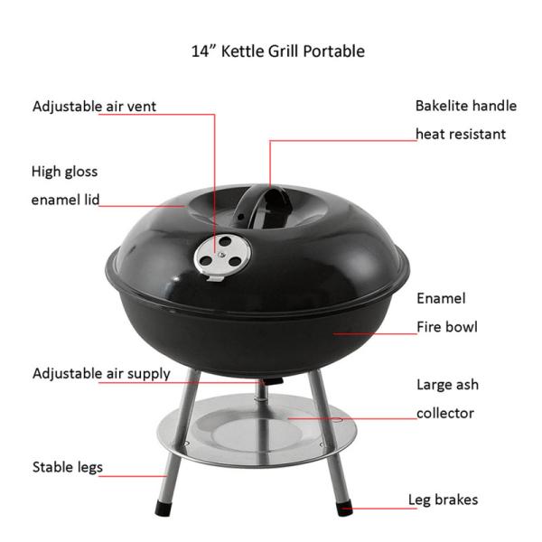 GS Certified Portable Smokeless Charcoal Grill for Outdoor Camping Small Barbecue