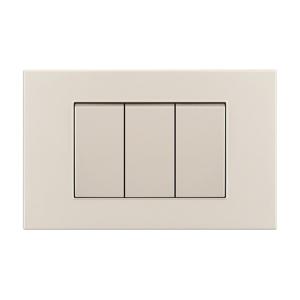 China PC Plastic 3 Gang 1 Way Switch 110 - 250V 10 / 15A Over Current Protection on sale