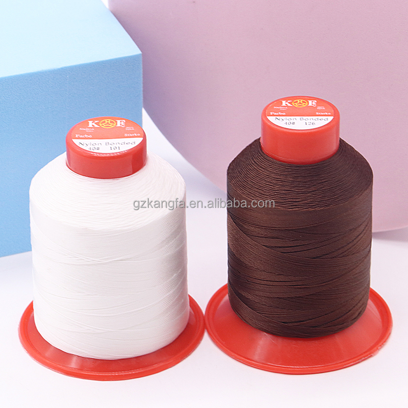 Multicolor Tex135 Nylon Bonded Thread for High Tenacity Sewing in Sofa Leather and Shoes