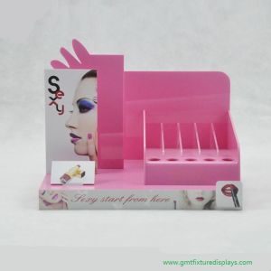 Cosmetic Acrylic Lipstick Display Rack Plexiglass Makeup Counter Lipstick