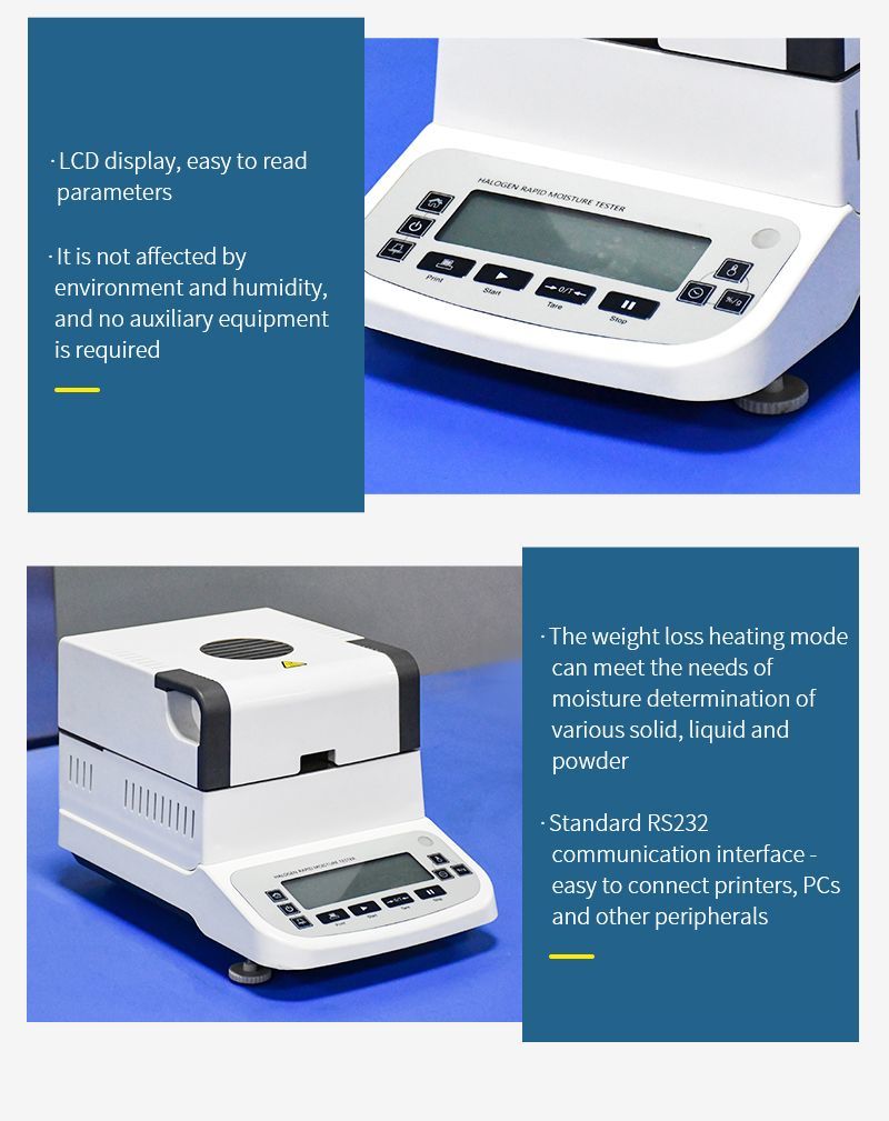 High Effective Halogen Digital Moisture Tester