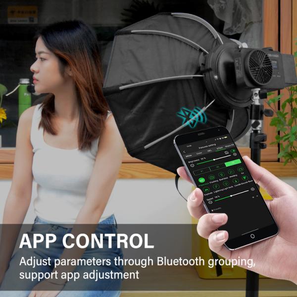 Full Rgb Color Cob Video Led Fill Light 60w 7500k Rosco Gel Mode Photo Lighting With Softbox