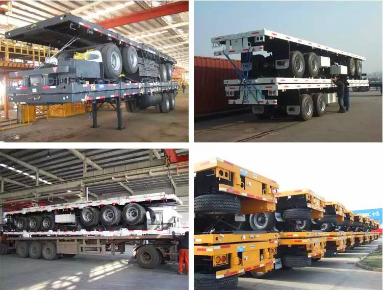 Tire 11.00r20 80 Tons 20ft 40ft Shipping Container Trailer