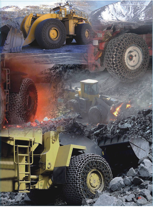 OTR tyre protection chains 23.5R25 for wheel loader mainly used in hot slag