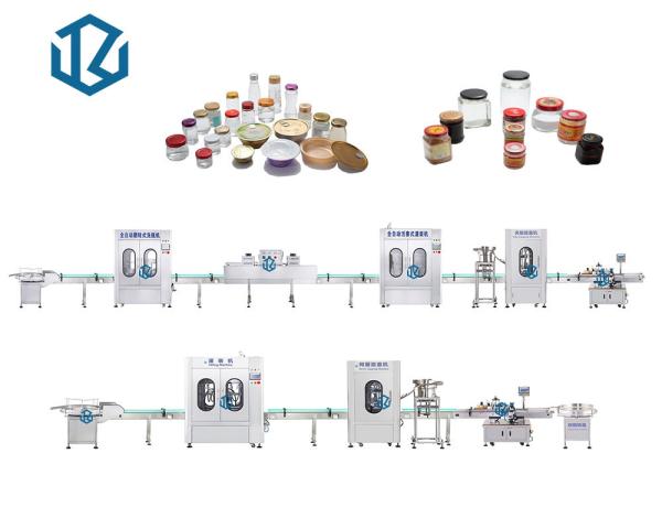 Quality Automatic Glass Bottle Filling Line For Peanut Butter Honey Bird'S Nest Syrup Jam for sale
