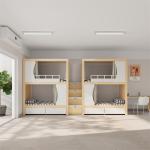 Modern Bunk Bed For Youth Hostel With Easy Assembly Guidelines Support