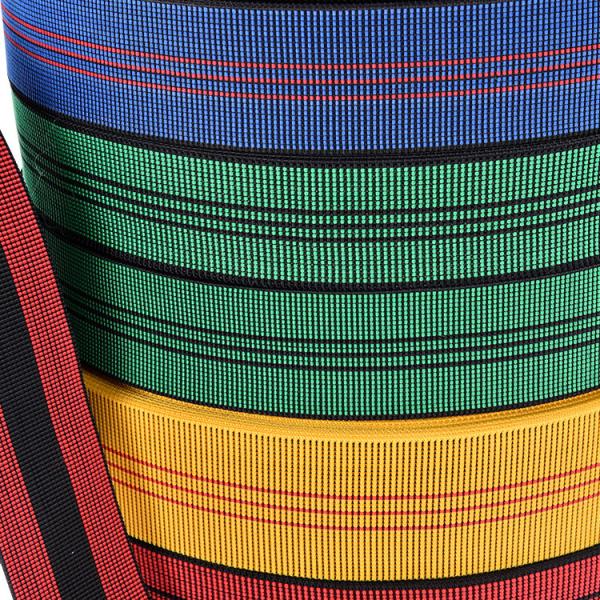 Quality PP Upholstery Elastic Webbing Jacquard Elastic Furniture Straps for sale
