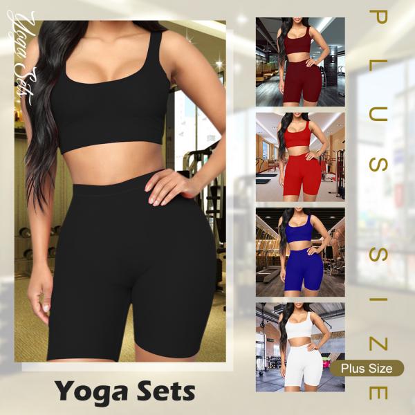 HEXIN SCRUNCH BUTT High Waist Women Fitness Yoga Gym Activewear Set Breathable Two Pieces