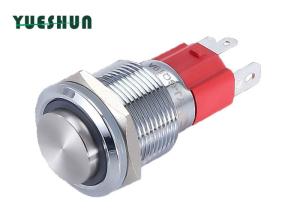 China 12V 220v Yellow Led Lamp Illuminated Momentary Push Button Switch wholesale