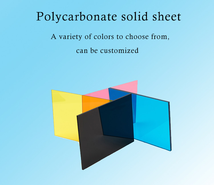 4mm 6mm 8mmSolid Polycarbonate Sheet Solid Greenhouse Polycarbonate Sheet Transparent Colorful Plastic Panel