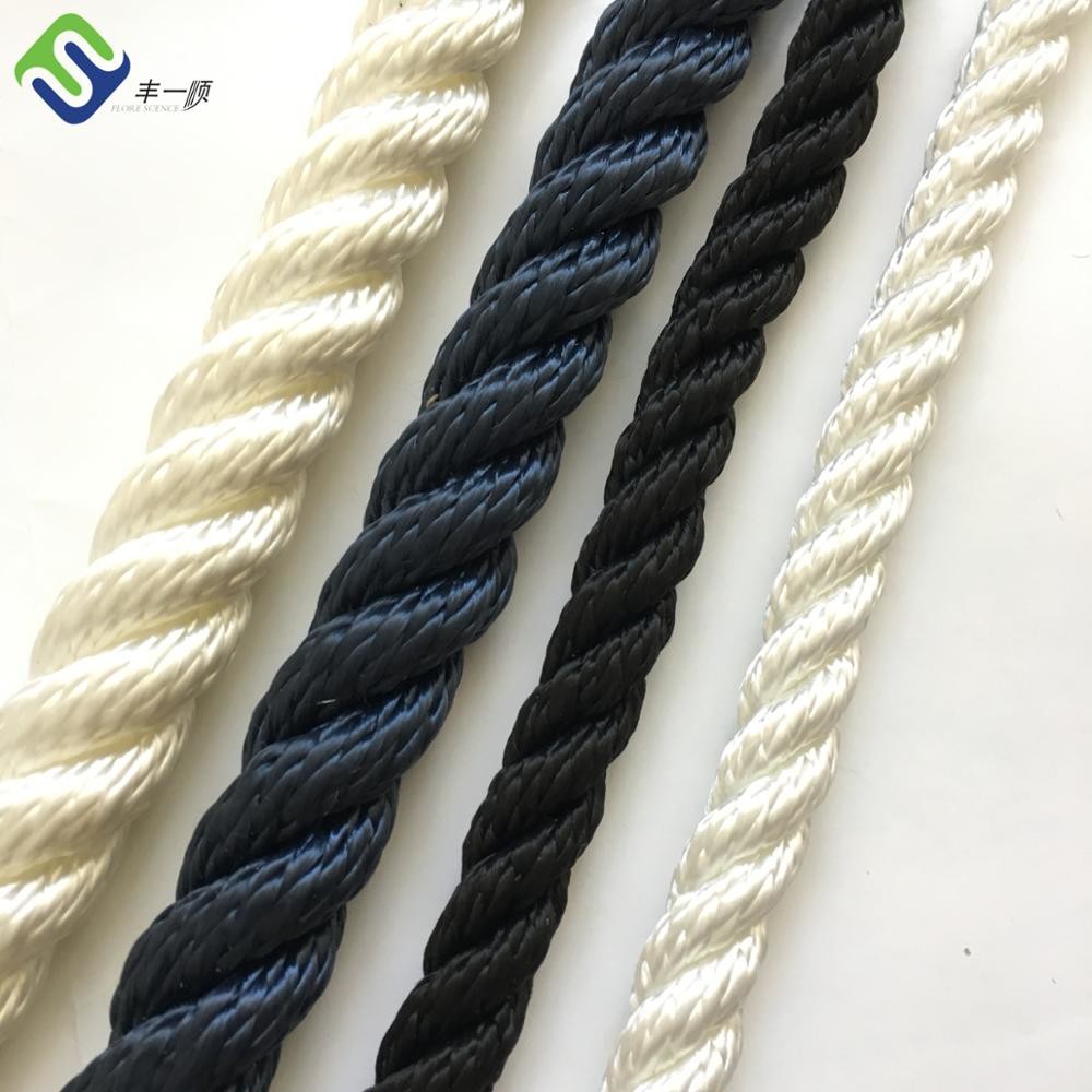19mmx220m 3 Strand Twisted Nylon Marine Anchoring Rope With High Breaking Load