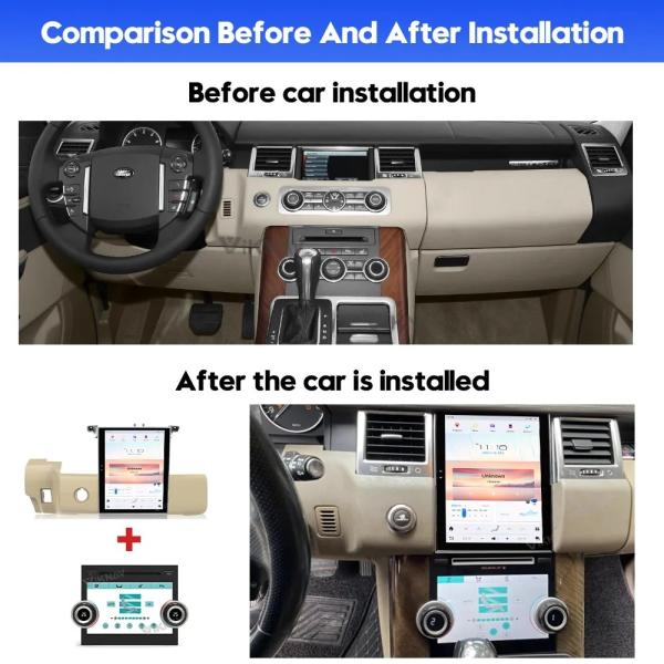 10.4 Inch Touch Screen Stereo For 2005-2013 Range Rover Sport L320 128G Navigation GPS Multimedia Player Carplay 4G
