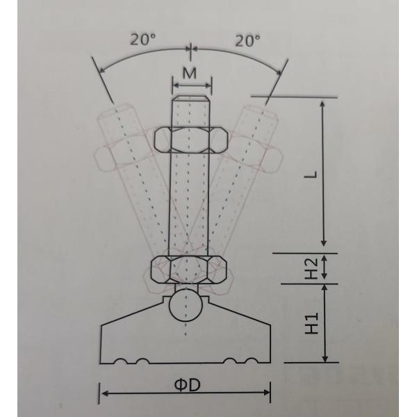 M10 Stainless Steel Adjustable Heavy Duty Table Leveling Feet For Machinery