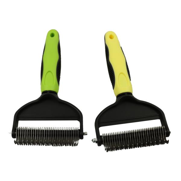 Double Sided Pet Comb Brush Deshedding Tools For Dogs Dense Treatments Open Knot Comb 189x108x26mm