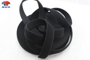 China 1 Inch Elasticated Straps / Elastic Webbing Straps Unnapped Hook Loop Tape wholesale