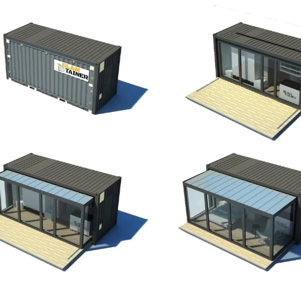 2 Bedroom Expandable Container House Prefab Steel Modular Tiny Home for Outdoor in Customized Color and 20ft or 40ft Size
