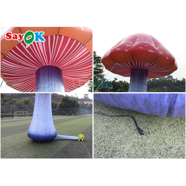 Giant Inflatable Mushroom Model Plant For Wonderland Blow Up Mushroom With Flower