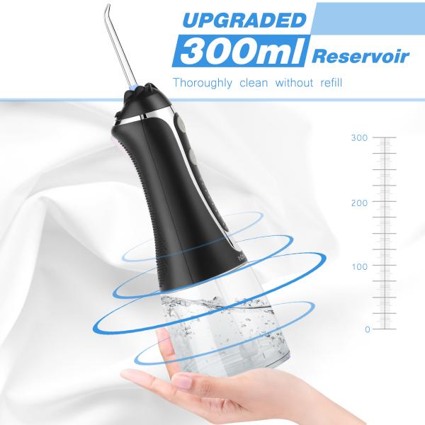 Cordless Water Flosser Oral Irrigator IPX7 waterproof Oral Care 300ML Teeth Cleaner
