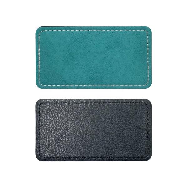 Sublimation Badge Blanks Custom Printing ID Tags Badges Colorful Pu Leather Sublimation Name Badge With Pins