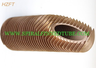 Heat Exchanging Copper Spiral Finned Tube With Extruding Process