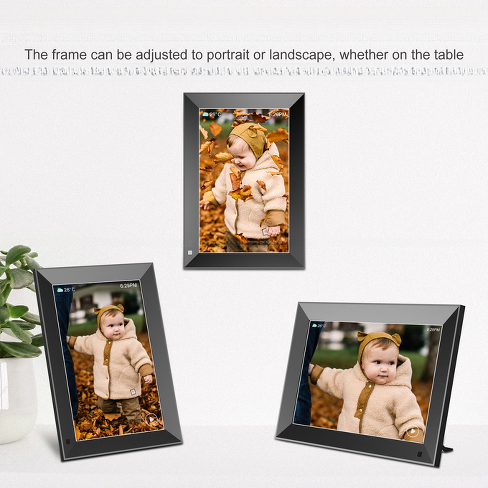 Vphoto APP 10.1" inch LCD LED touchscreen WIFI digital photo frame cloud photo video frame loop display for NFT advertising